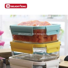 PATENTED Glass Food Storage Container with Silicone Lid